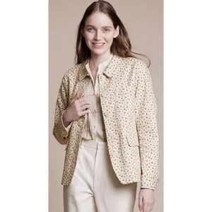 Uniqlo Womens Sz M Ditsy Floral Cottagecore Barn Grandma Preppy Rose Resort Twee